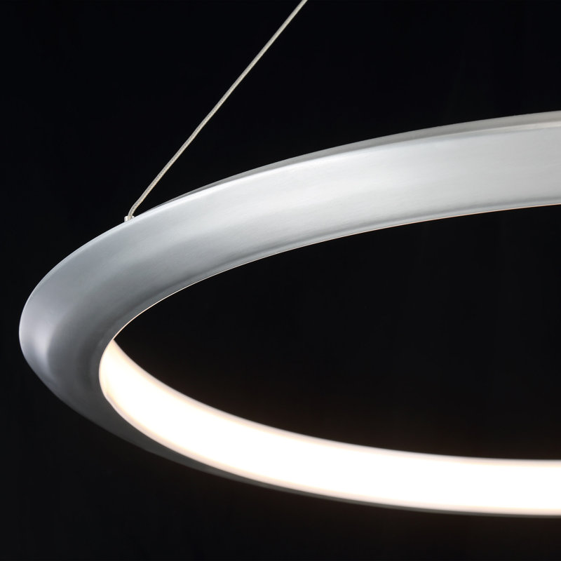 Sleek Aluminum LED Halo 36" Pendant Light for Indoor/Outdoor