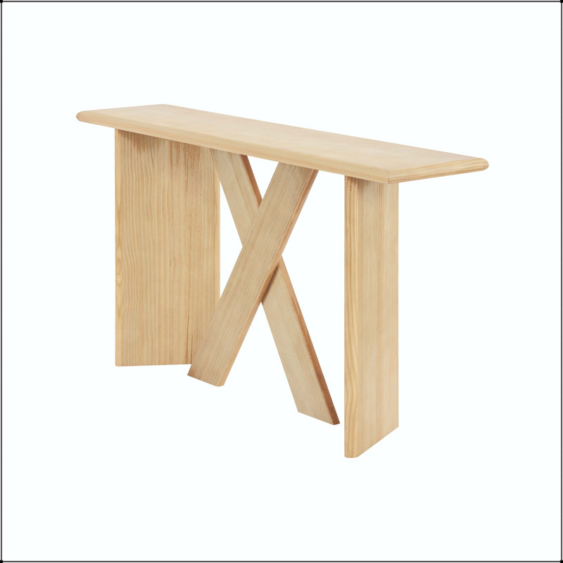 Console 60,25 "Minimalist X-Frame - Grain de bois naturel