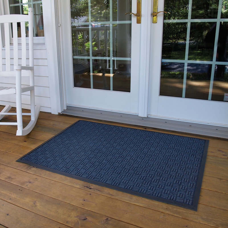 Paillasson Yasuko Portrait, Rectangle 4 pi x 6 pi, Bleu