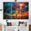 «Wanderer In Distant Urban Land - Space Paysages», ensemble d'art mural-790431777-790431778