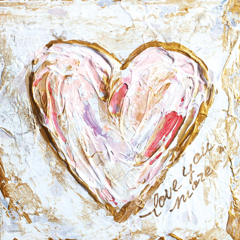 «Love You More Heart II» 2885240, H 12 po x l 12 po, Non, Toile tendue