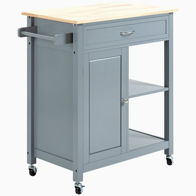 Omariana Rolling Kitchen Island with Manufactured Wood Top by Winston Porter