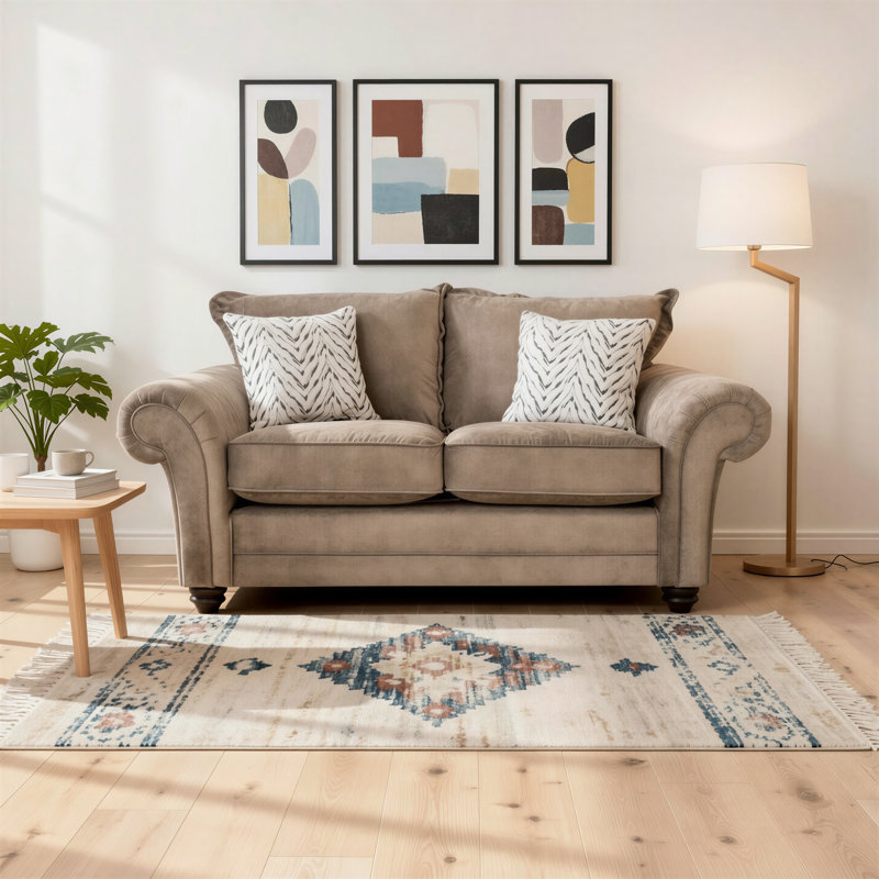 Dalton Textured Wave Sofa- Made in the UK, Nutmeg, 2