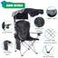 Ensemble de 2 chaises de camping portatives avec abat-jour intégré-1737320977