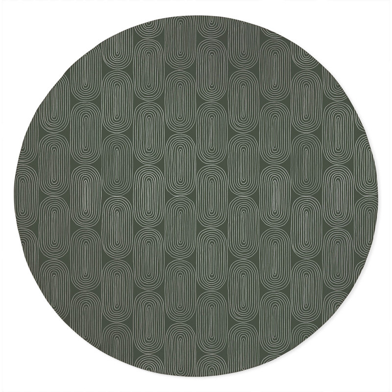 Earthy Embrace Non-Slip Outdoor Rug, Round 5'