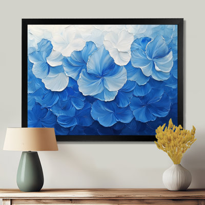 Blanc sur velours bleu jonquilles Bloom III - Jonquilles, art mural