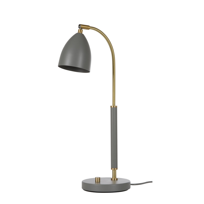 Deluxe Metal Desk Lamp, Warm Grey/Brass