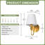 Lampe murale 11 po (H) avec bras articulé traditionnel et abat-jour empire