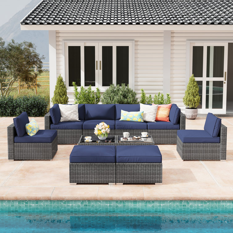 8 - Person Outdoor Seating Group with Cushions