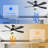 52 Inch Indoor Ceiling Fan With 3 Color Dimmable 5 Abs Blades Remote Control Reversible Dc Motor With Led Light-2130414364-2130414354