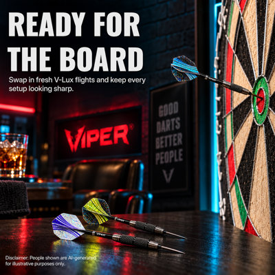 Viper 2-D Glitter 120-Piece Dart Flights
