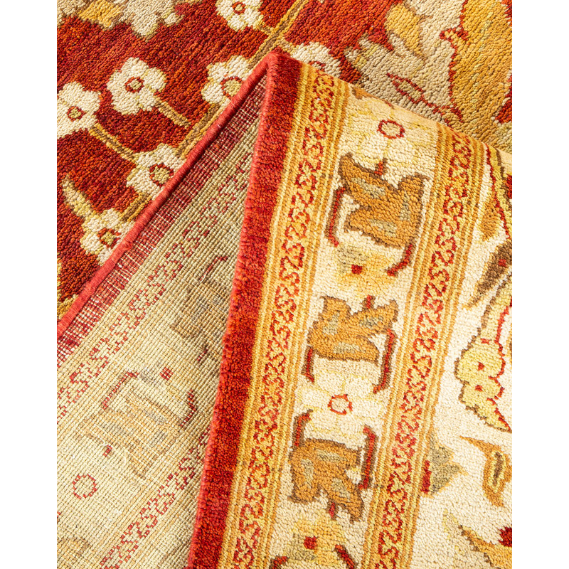 Tapis unique rouille noué à la main 9 pi 1 po x 11 pi 7 po Honnell Eclectic