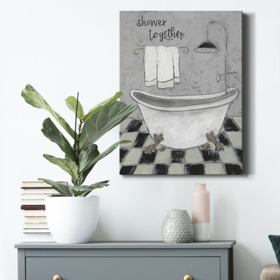 «Shower Together Bath» par Carol Robinson, reproduction d'art sur toile tendue