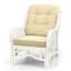 Ensemble de salon 4 pièces Jamesville, rotin naturel, blanc-1541817683