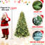 Arbre de Noël de 48 pouces avec 200 lumières blanches chaudes, 636 pointes pleines, conception à charnières, support solide pour les branches de 4 pi Ul Pe +, présentoir stable pour les fêtes