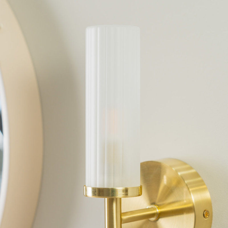 Adelea Glass Armed Sconce, Yes