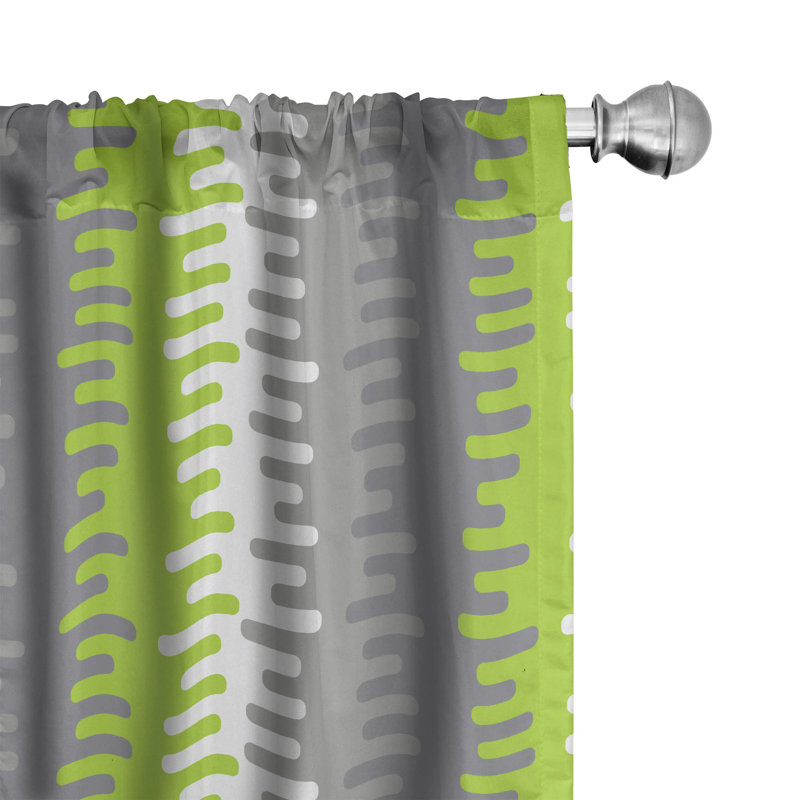 Abstract Semi-Sheer Rod Pocket Sliding Panel, 28" x 95"