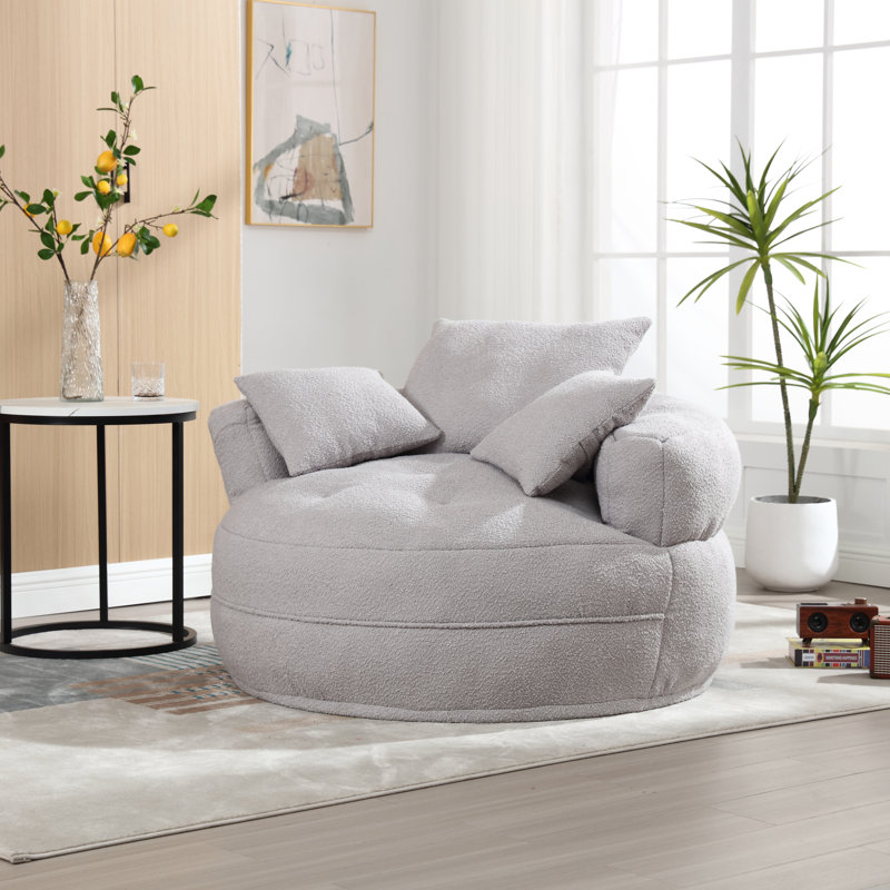 Canapé simple en chenille éponge, aucun assemblage requis, fauteuil-lit moderne moelleux convenant au salon, à la chambre à coucher, au salon et à la salle de projection