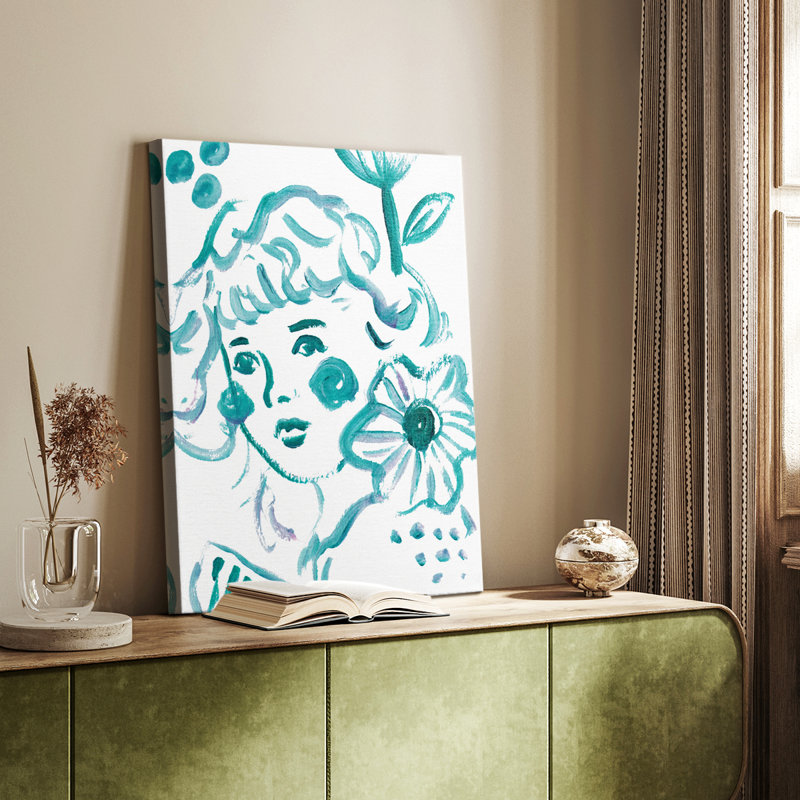 Fleur en herbe II - galerie sur mesure, H 27 po x l 18 po