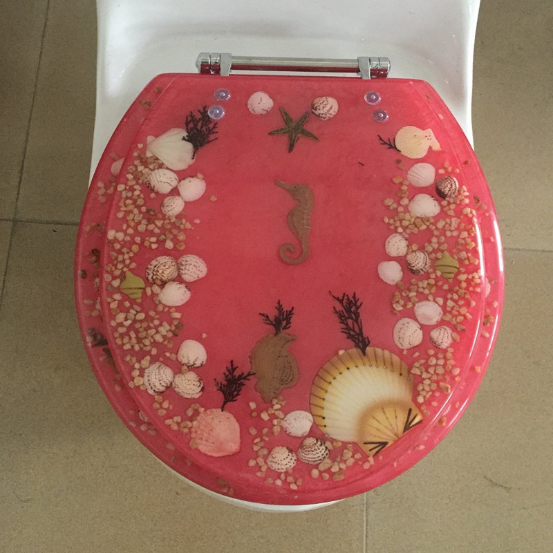 19'' Toilet Seat Sea Treasure , Rose