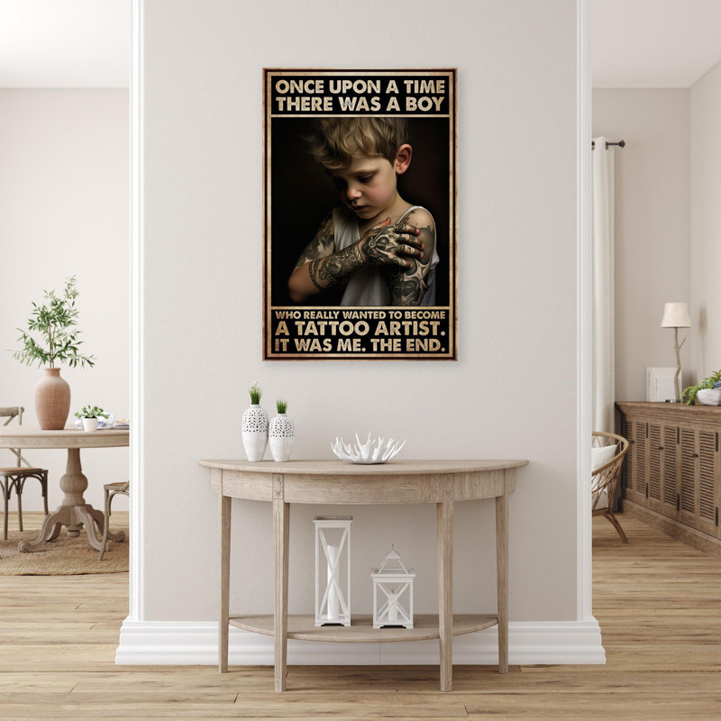 «A Boy To Becher», reproduction d'art sur toile, H 20 po x l 16 po x P 1,25 po
