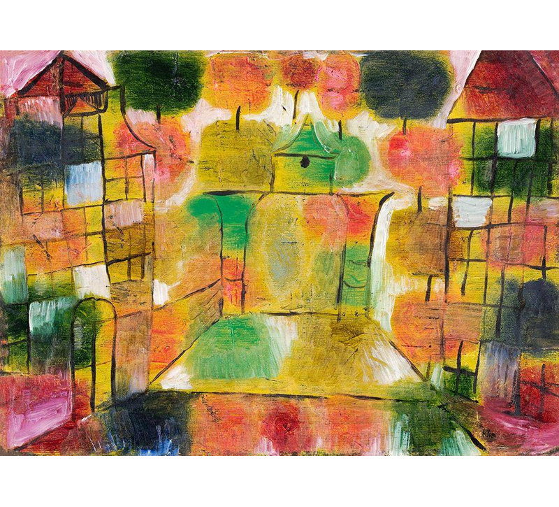 Red Barrel Studio® Klee, Paul Gallery Wrapped Canvas Art Titled: Tree and Architecture, Rhythms, 36" H x 48" W