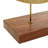 Grasen Metal Plate Geometric Decorative Gold Sculpture with Wood Stand