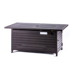 Goldstein Rectangle Aluminum Propane Fire Pit Table with Hidden Fuel Tank