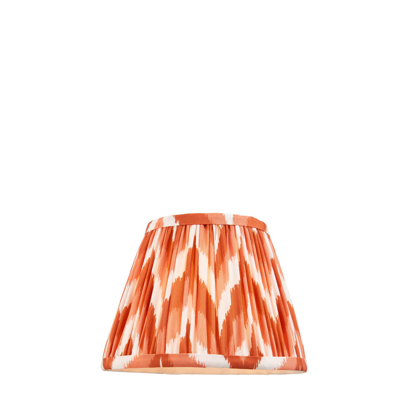 Zigzag Lamp Shade, 14.5cm H x 11.8cm W x 20cm D, Orange