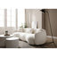Canapé de salon Mid Century Modern Curved, canapé en tissu 4 places Boucle