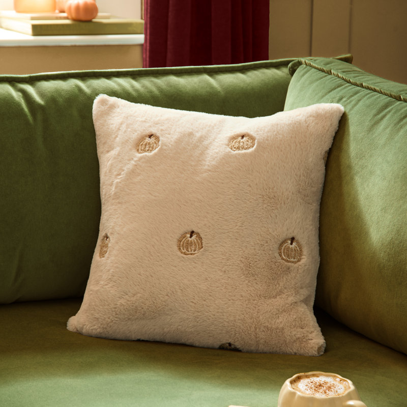 Autumn Pumpkins Beige Cushion Cover
