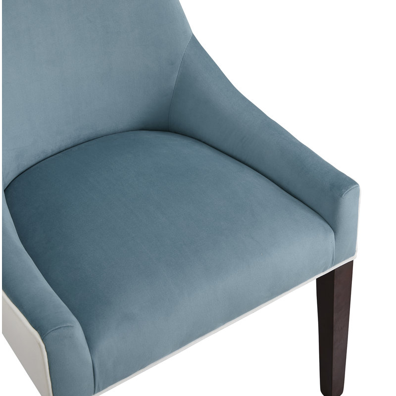19.5'' H Upholstered Walnut Side Chair, Seafoam