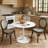 Indars Round Metal Base Dining Table-1649017039-1649017038