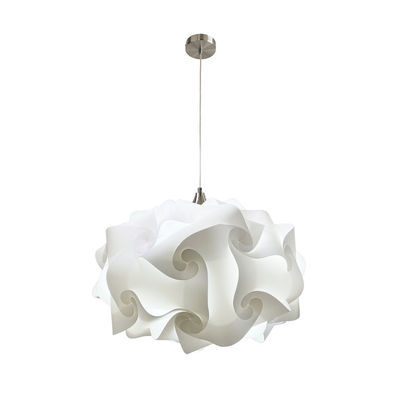 Boomery 1 - Light Single Pendant, 17" H x 29" W x 29" D, E26 - Default, Nickel