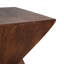 Table d'appoint contemporaine brun foncé, 12,5 po x 18 po, finition résistante aux égratignures, ajout de bureau P, P, accent de patio lisse