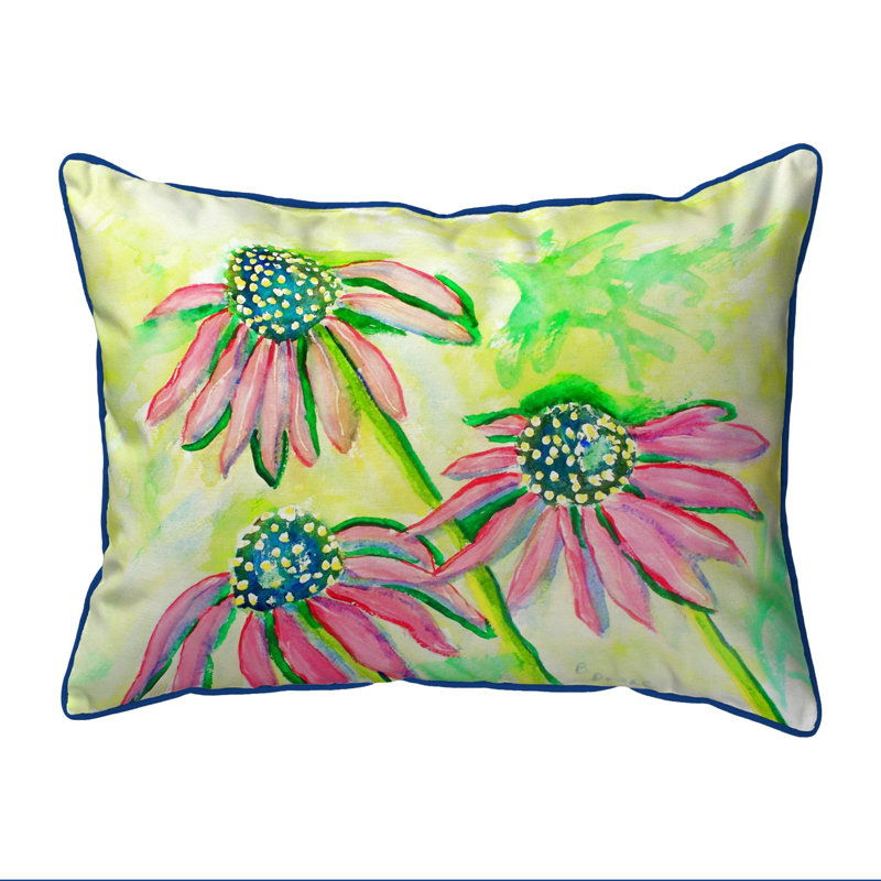 Coussin lombaire intérieur/extérieur à fleurs coniques Conch