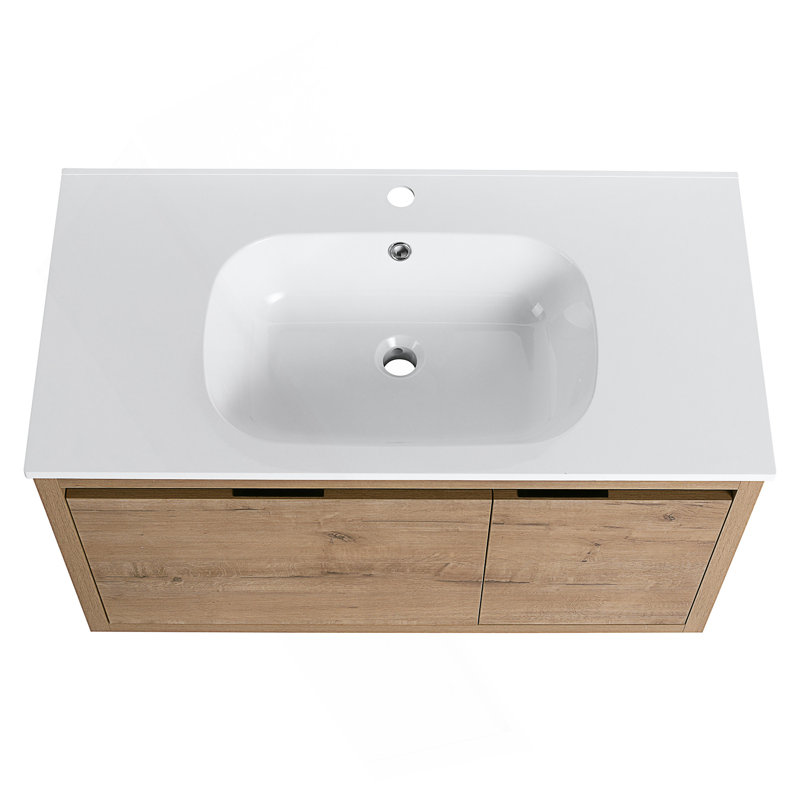 Meuble-lavabo mural 36 po avec lavabo gel