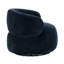 Chaise pivotante rembourrée en chenille bleue de conception moderne de luxe avec coussin en mousse et rotation à 360 degrés