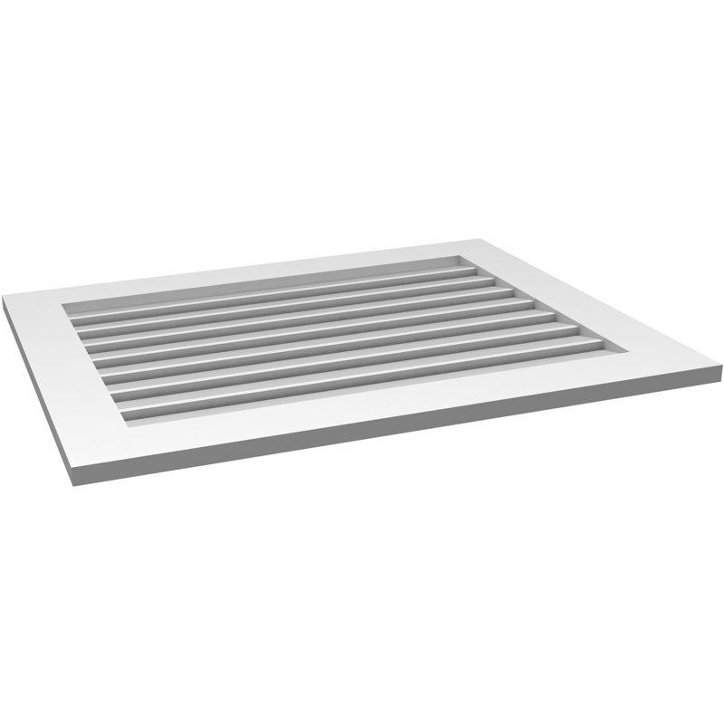 Rectangle Surface Mount Signature Urethane Functional Gable Vent, Primed Tan, 28" H x 36" W x 1" D