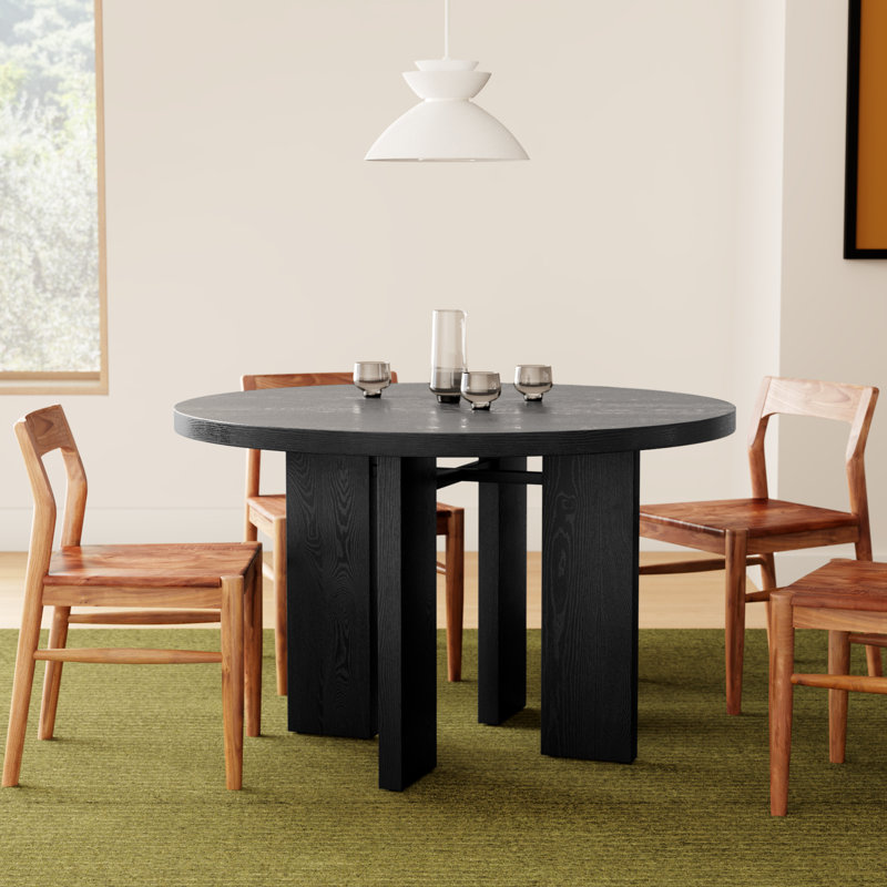 Talitha 47.75'' Round Dining Table, Black