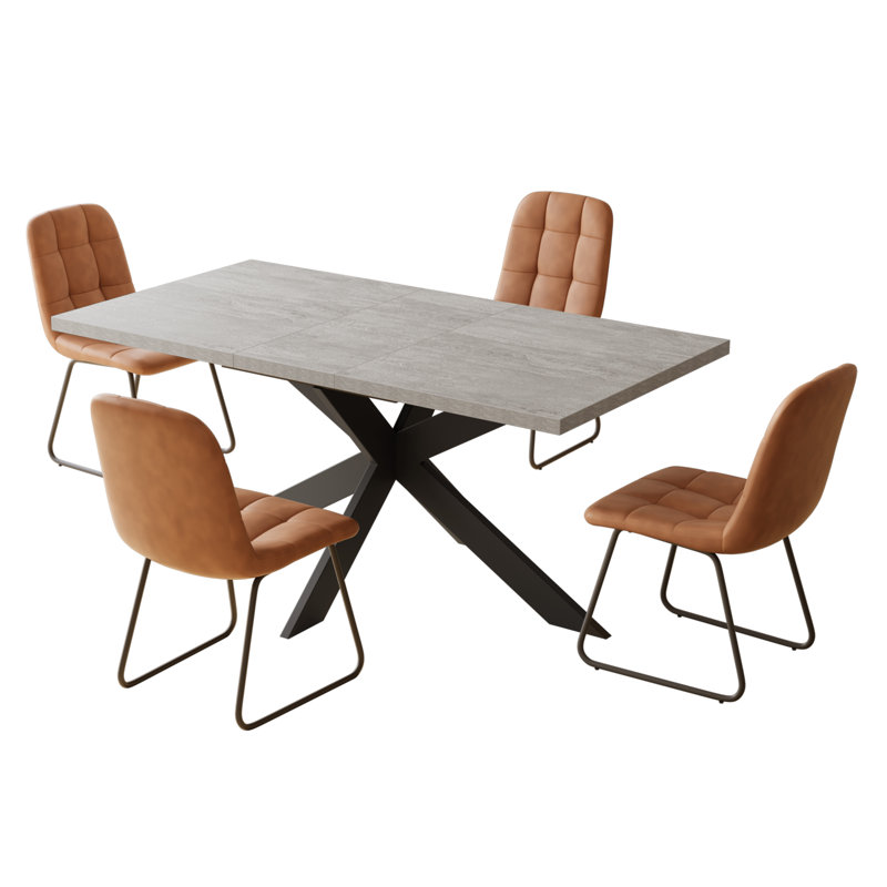 4 - Person Extendable Dining Set, Brown