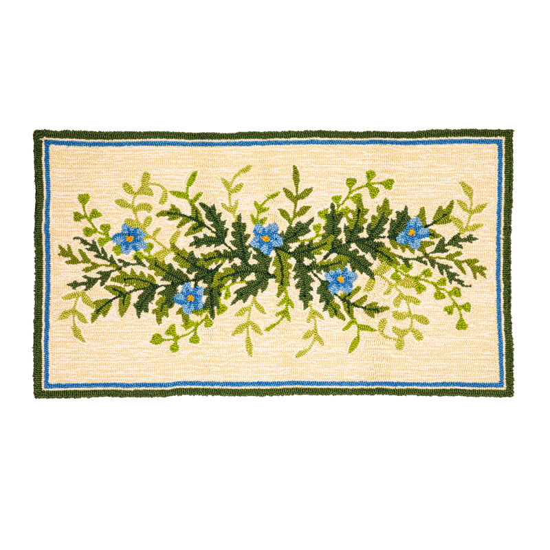 Avaeyah Non-Slip Floral Outdoor Doormat