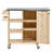 Outdoor Kitchen Island with Lockable Wheels, Storage Cabinet and Towel Rack-913943034