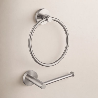 Circular 2-Piece Bathroom Hardware Set