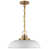 Matte White/Burnished Brass