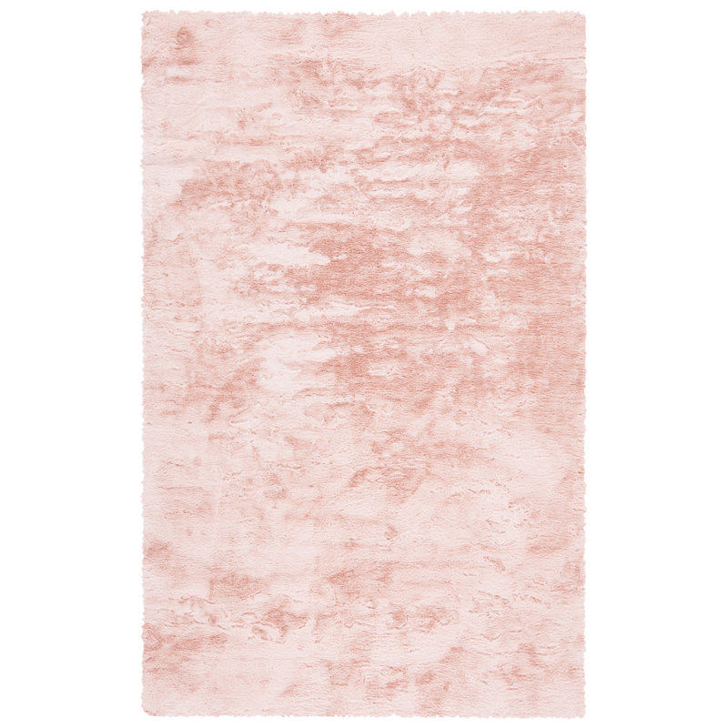 Mckenzie Shag Pink Area Rug, Rectangle 5' x 7'