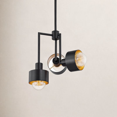 Sachi 3 Light Iron Dimmable Pendant