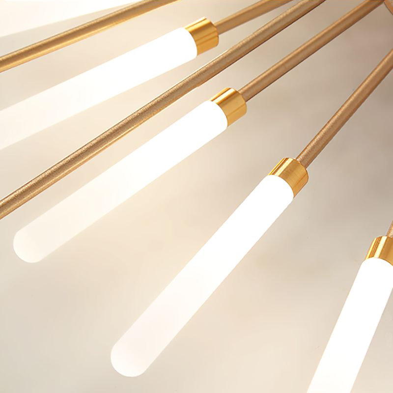 Anyieth Acrylic LED Semi Flush Mount, Gold