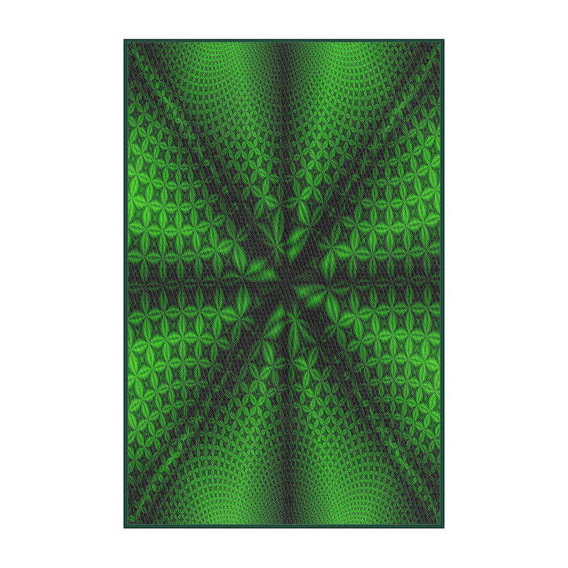 Tapis vert / noir, Rectangle 5 pi x 7 pi
