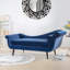 Chaise longue avec accoudoirs à volutes
